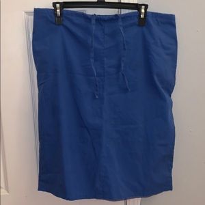Royal blue landau scrub skirt